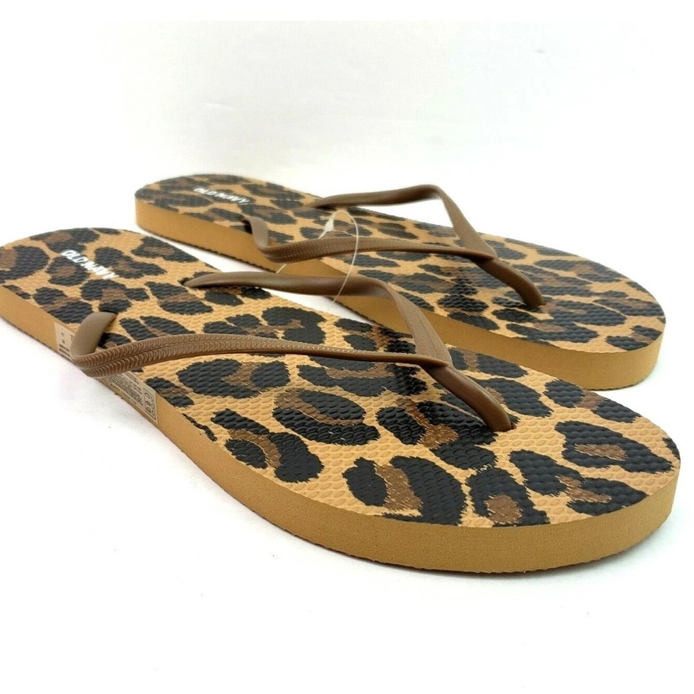 Old Navy Women's Animal Print Sandals - Brown and Black - Picture 6 of 7